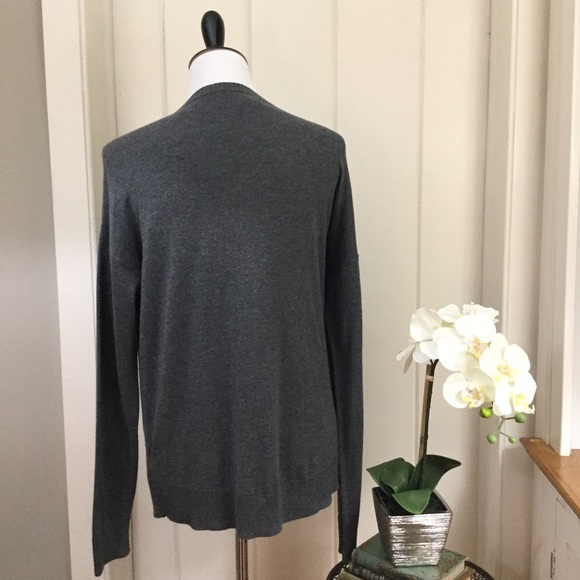 ♦️$10 SALE♦️CROWN & IVY Grey Jeweled Sweater - Picture 3 of 5